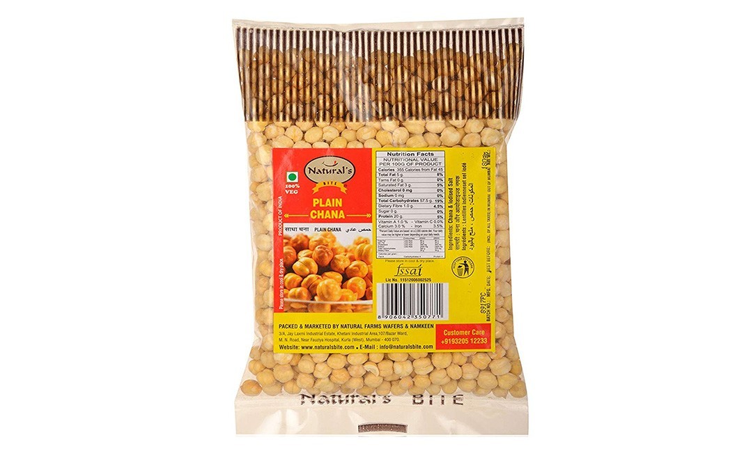 Natural's Bite Plain Chana    Pack  180 grams